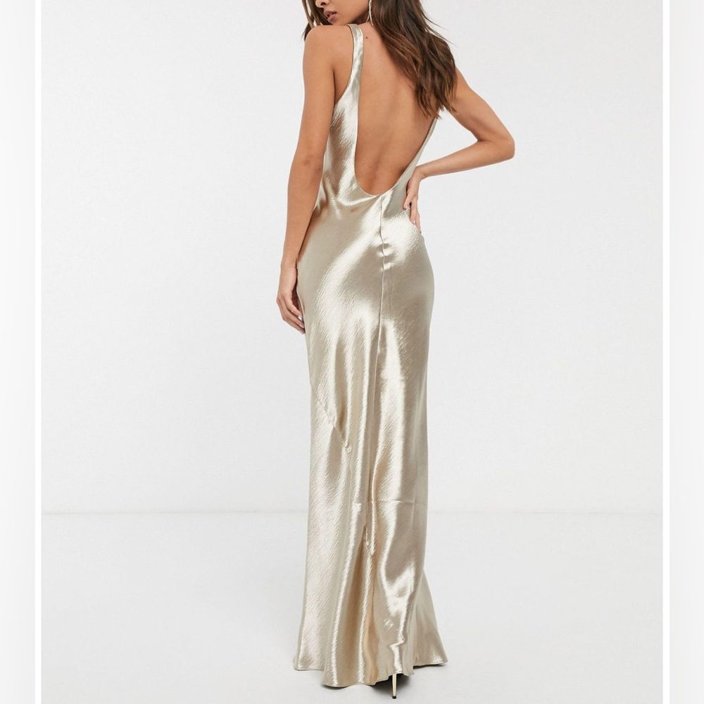 ASOS Gold Satin Dress